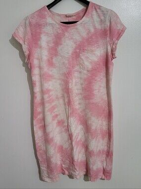 GAP Pink Tie Dye T Shirt Dress Size L